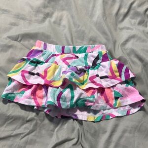 Vibrant Multicolor Ruffle Skort for Kids